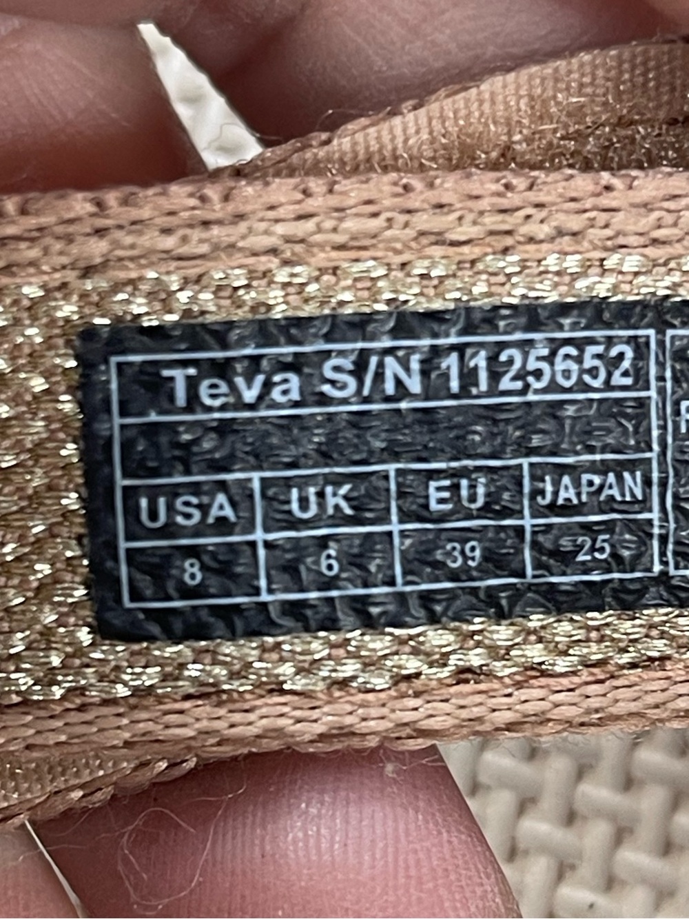 Teva Flatform Universal Karina sandals in a macaroon metallic multi colorway - Picture 8 of 8
